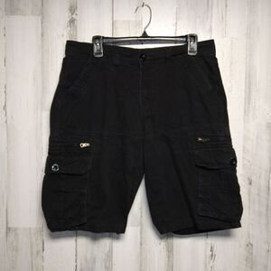 Pinkpum Mens Black Cargo Shorts 34x11.5